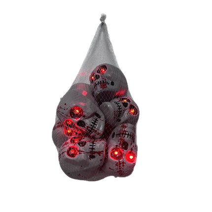 Uglysweatershops Halloween Glowing Bloody Mesh Bag Skull Horror Pendant