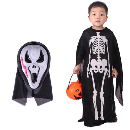 Uglysweatershops Halloween Children's Skeleton Ghost Costume