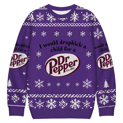 Uglysweatershops I Would Dropkick A Child Christmas Ugly Sweatshirt