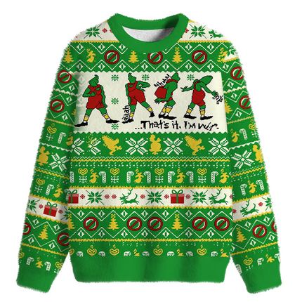 Uglysweatershops That's It Fuzzy Christmas Ugly Sweatshirt