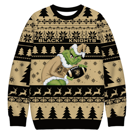 Uglysweatershops Black Knights Christmas Ugly Sweatshirt