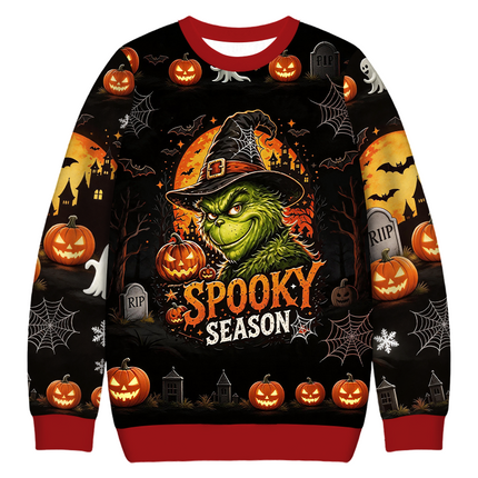 Uglysweatershops Witch Hat Red Christmas Ugly Sweatshirt