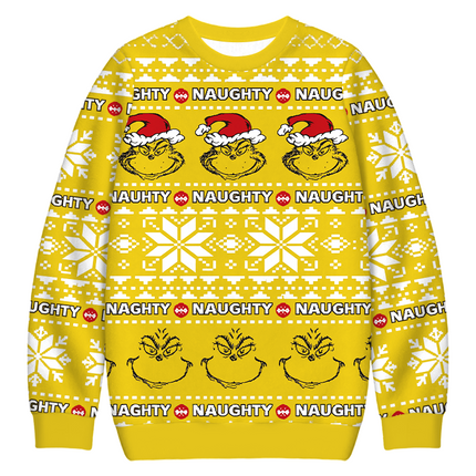 Uglysweatershops Naughty Vintage Christmas Ugly Sweatshirt