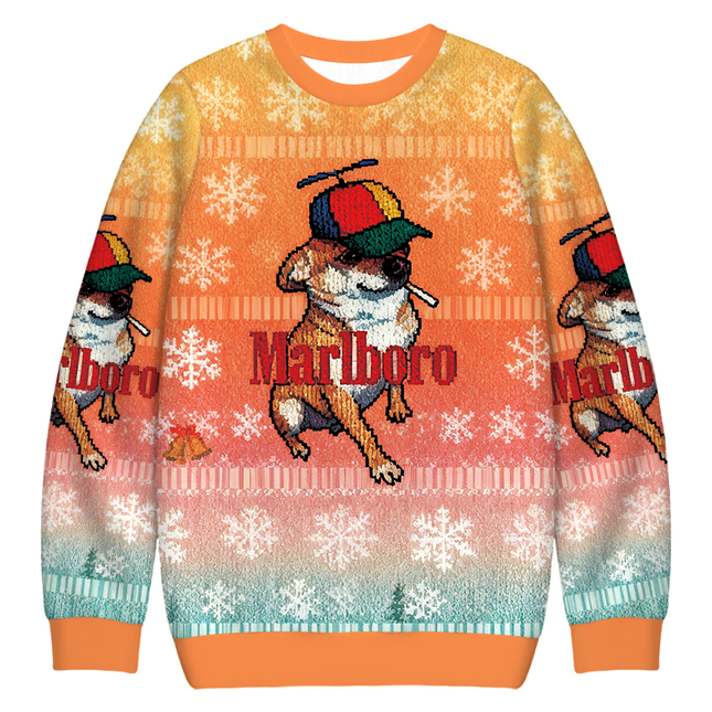 Uglysweatershops Dog Meme Christmas Ugly Sweatshirt
