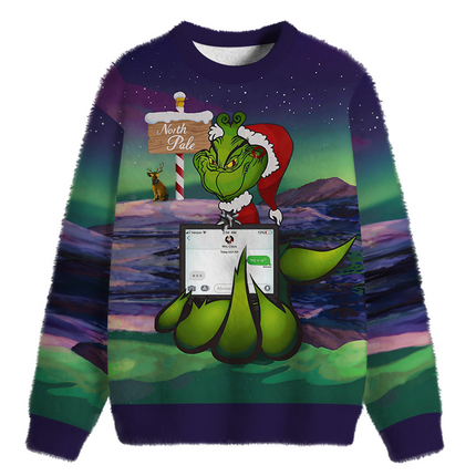 Uglysweatershops Savage Funny Fuzzy Christmas Ugly Sweatshirt