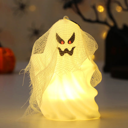 Uglysweatershops Halloween 4-Pack Cute Emoji Mischievous Electronic Candle Lamp