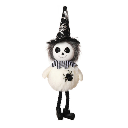Uglysweatershops Halloween 2-Pack Pumpkin Witch Black Cat Hanging Figurine