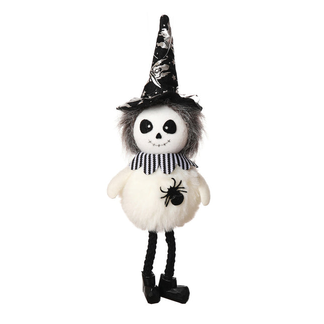 Uglysweatershops Halloween 2-Pack Pumpkin Witch Black Cat Hanging Figurine