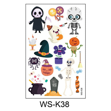 Uglysweatershops Random 10-piece Children's Cartoon Glowing Tattoo Stickers