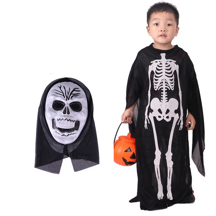 Uglysweatershops Halloween Children's Skeleton Ghost Costume