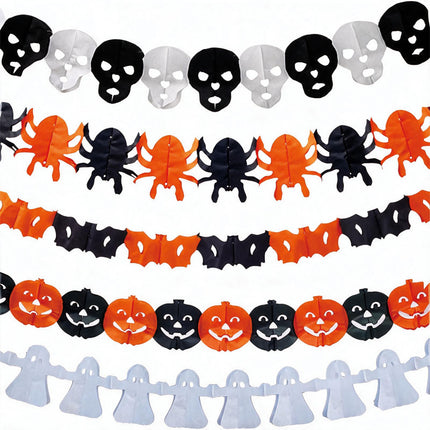 Uglysweatershops Halloween 5-pack Paper Cutout Streamer Decorations