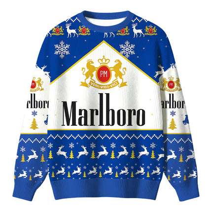 Uglysweatershops Vintage Cig Christmas Ugly Sweater