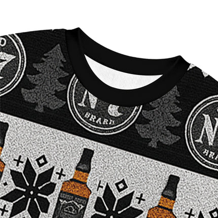 Uglysweatershops Black Jack Christmas Ugly Sweatshirt