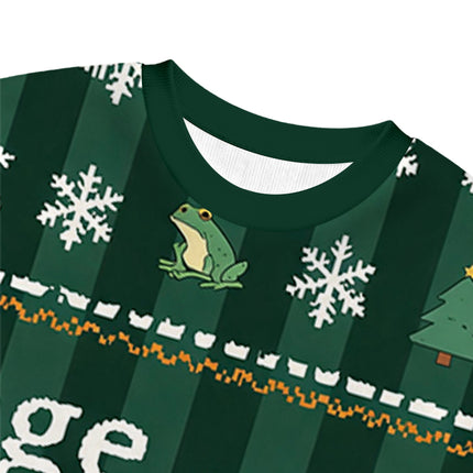 Uglysweatershops Rage Consumes Me Frog Christmas Ugly Sweatshirt