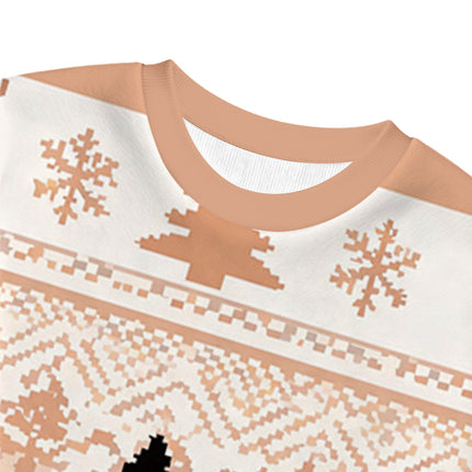 Uglysweatershops Autistic Cat Christmas Ugly Sweatshirt