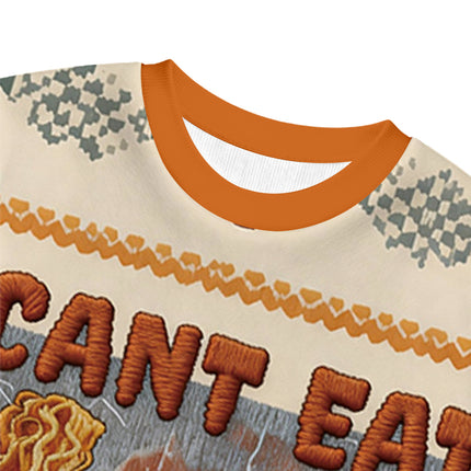 Uglysweatershops I Can't Eat Gluten Funny Meme Christmas Ugly Sweatshirt