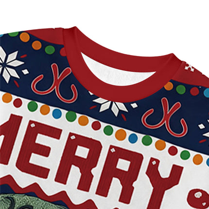 Uglysweatershops Merry Fishmas Christmas Ugly Sweatshirt