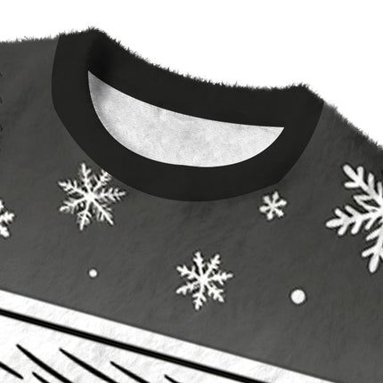 Uglysweatershops The Fool Fuzzy Christmas Ugly Sweatshirt