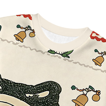 Uglysweatershops Japanese Frog Christmas Ugly Sweatshirt