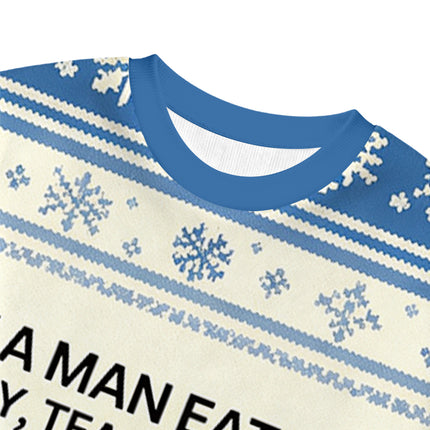 Uglysweatershops Buy a Man Eat Fish Christmas Ugly Sweatshirt