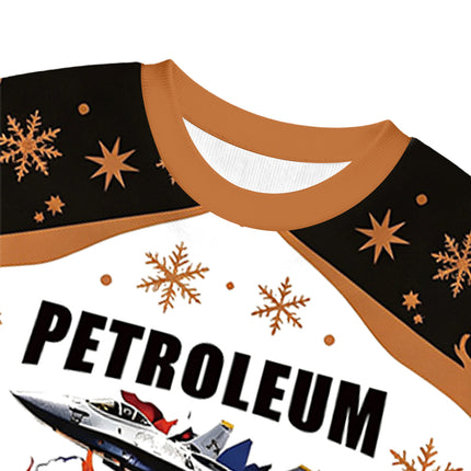 Uglysweatershops Petroleum Enthusiast Christmas Ugly Sweatshirt
