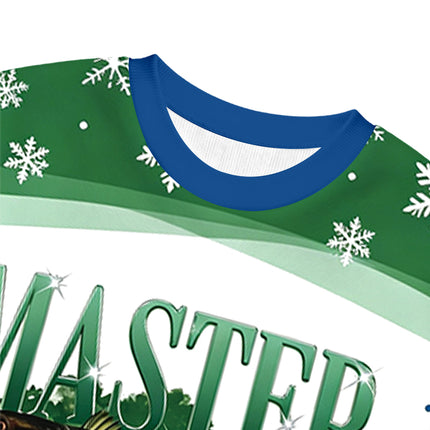 Uglysweatershops Master Baiter Retro Christmas Ugly Sweatshirt