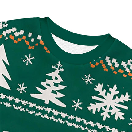 Uglysweatershops I Would Dropkick A Child Green Christmas Ugly Sweatshirt