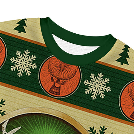 Uglysweatershops Yellow Beer Christmas Ugly Sweatshirt