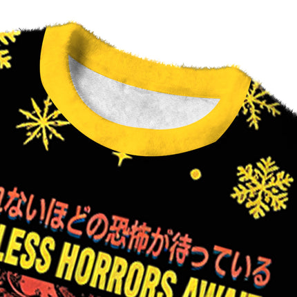 Uglysweatershops Countless Horrors Await But Remain Faithful to the Cheese Fuzzy Christmas Ugly Sweatshirt