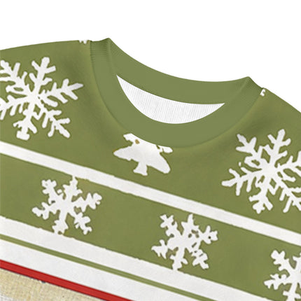 Uglysweatershops Vintage Train Funny Christmas Ugly Sweatshirt