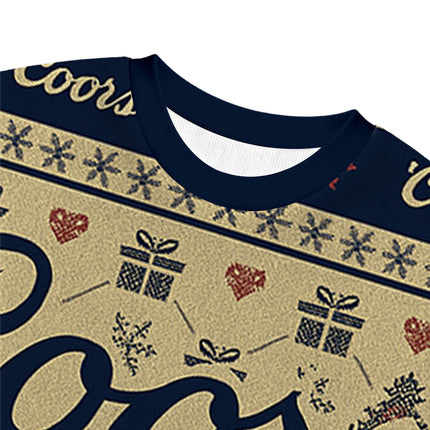 Uglysweatershops Beer Snowing Christmas Ugly Sweatshirt