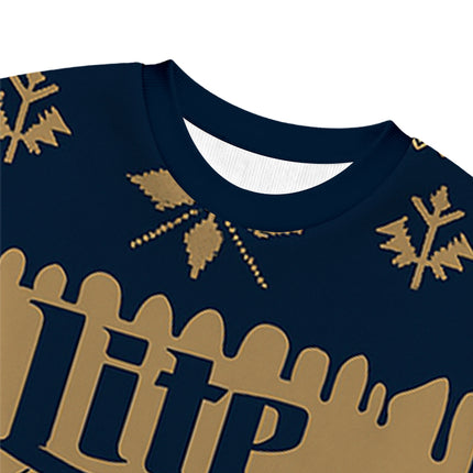Uglysweatershops Brown Lite Christmas Ugly Sweatshirt