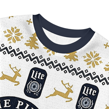 Uglysweatershops White Lite Christmas Ugly Sweatshirt