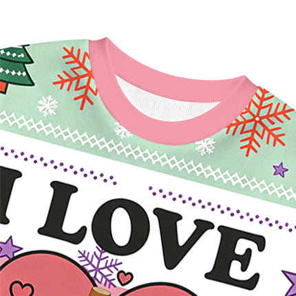 Uglysweatershops I Love Men Christmas Ugly Sweatshirt