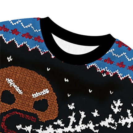 Uglysweatershops Gingerbread Monster Christmas Ugly Sweatshirt