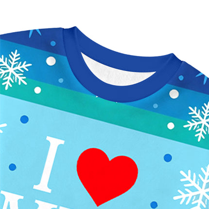 Uglysweatershops I Heart Love Smoking Christmas Ugly Sweatshirt