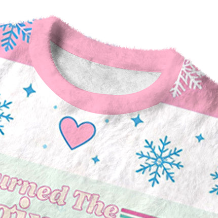 Uglysweatershops They Turned the Frigging Meme Fuzzy Christmas Ugly Sweatshirt