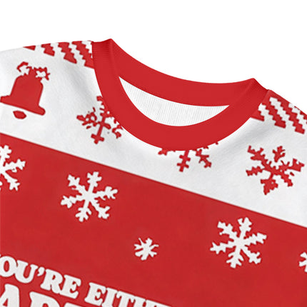 Uglysweatershops You're Either a Smart Fella Christmas Ugly Sweatshirt
