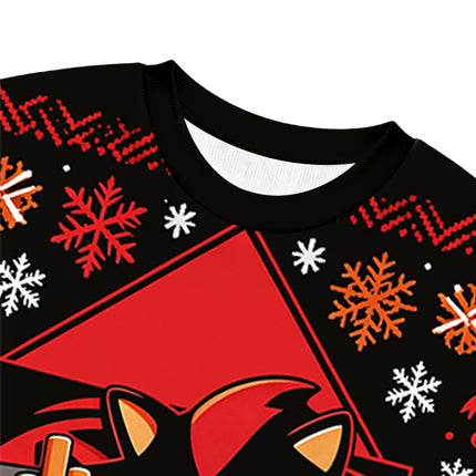 Uglysweatershops Shadow The Hedgehog Christmas Ugly Sweatshirt