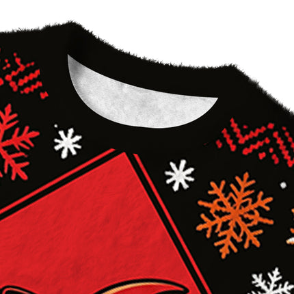 Uglysweatershops Shadow The Hedgehog Fuzzy Christmas Ugly Sweatshirt