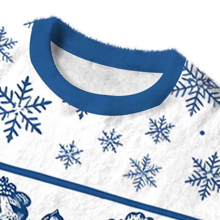 Uglysweatershops Wildflowers Fuzzy Christmas Ugly Sweatshirt