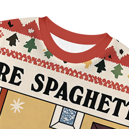 Uglysweatershops More Spaghetti Less Upsetti Christmas Ugly Sweatshirt