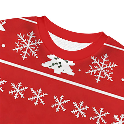 Uglysweatershops I Would Dropkcik A Child Red Christmas Ugly Sweatshirt