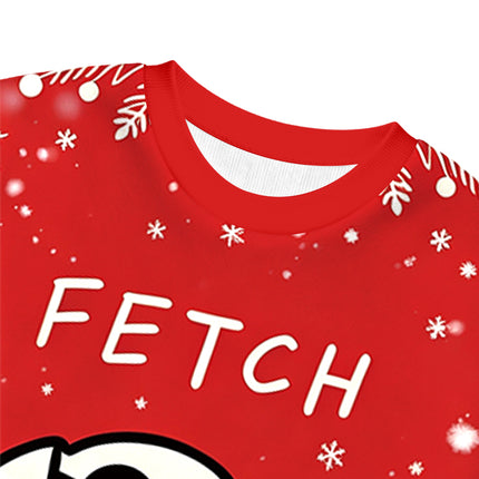 Uglysweatershops Rebellious Dog Christmas Ugly Sweatshirt