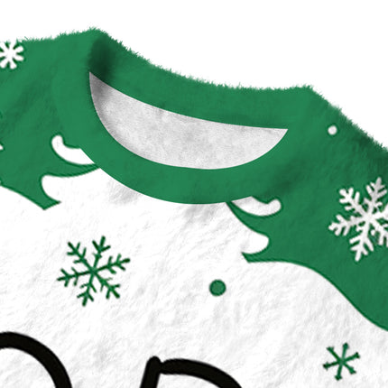 Uglysweatershops Smoking Frog Fuzzy Christmas Ugly Sweatshirt