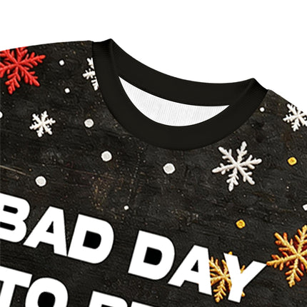 Uglysweatershops Bad Day to be Cigarette Pack Christmas Ugly Sweatshirt