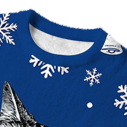 Uglysweatershops Cheers With The Cat Fuzzy Christmas Ugly Sweatshirt