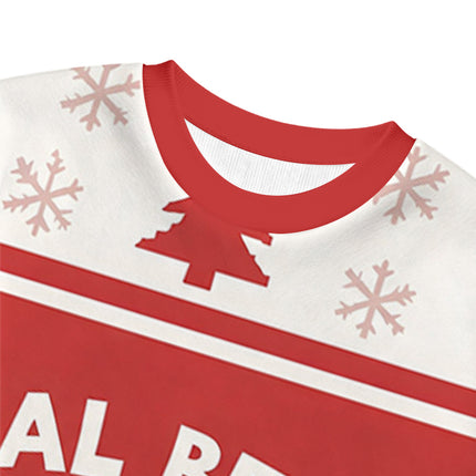 Uglysweatershops Champion Funny Red Christmas Ugly Sweatshirt