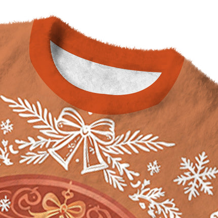 Uglysweatershops The Creation of Cat Fuzzy Christmas Ugly Sweatshirt