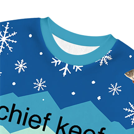Uglysweatershops Chief Keef Fish Christmas Ugly Sweatshirt